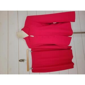 Kasper for A.S.L. size 14 pink skirted suit